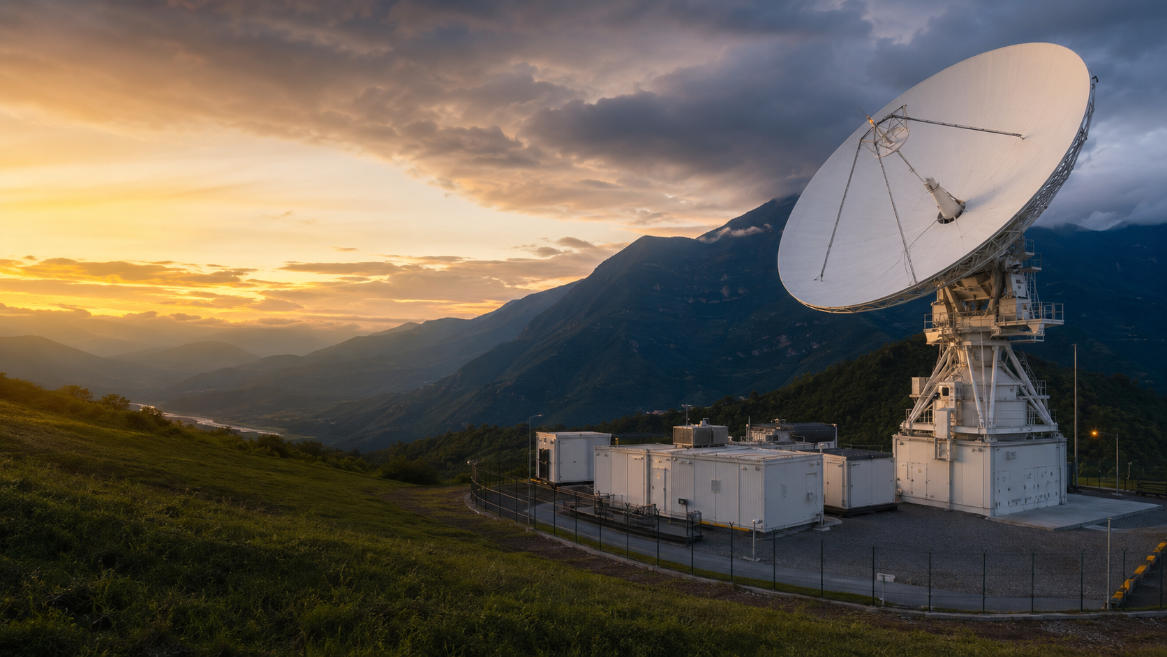 Estación satelital para transmisión de datos e Internet