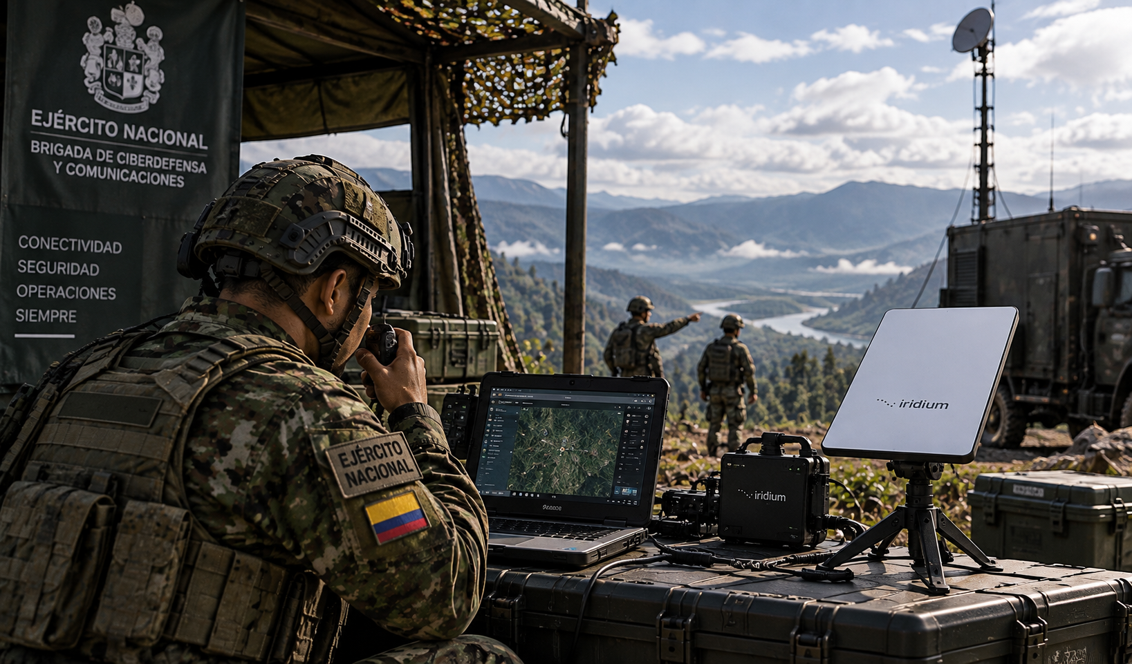 Satellite communication for the Colombian National Army